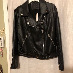 Elodie Faux Pleather biker Jacket